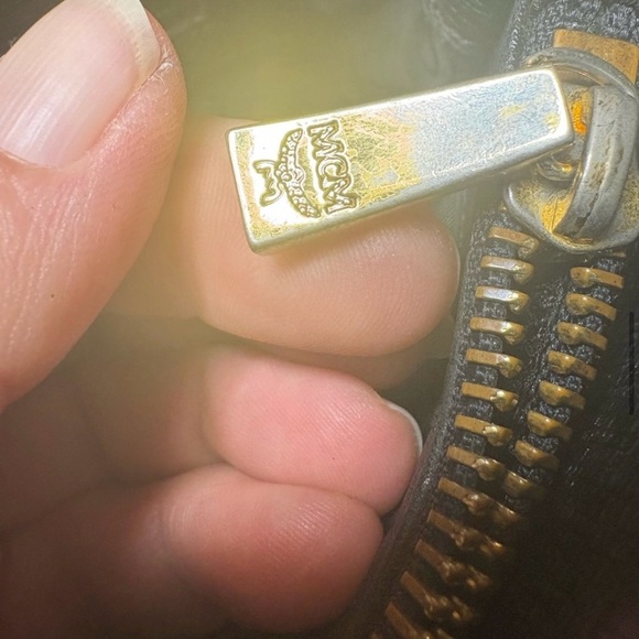 MCM Black Shoulder Bag & Matching Wallet Gold Hardware purse handbag luxury - Picture 9 of 16